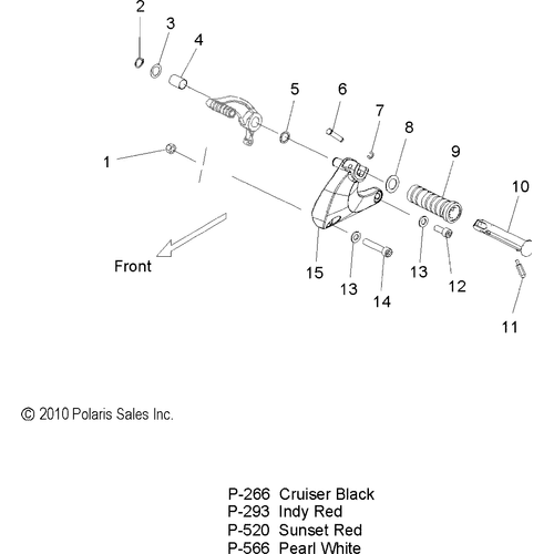 Chassis, Footpeg, L.H. - 2011 Victory Jackpot All Options - V11Xb36 Schematic 3619 OEM Schematic