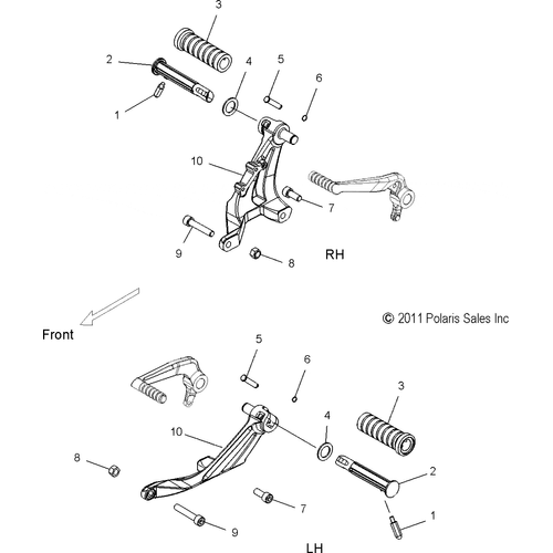 Chassis, Footpeg, L.H., R.H. - 2013 Victory Judge All Options - V13Mb36 Schematic 2817 OEM Schematic