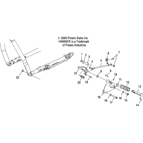 Chassis, Footpeg, L.H./Shifter - 2006 Victory Victory Hammer All Options - V06Hb26 Schematic 5202 OEM Schematic