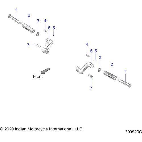 Chassis, Footpeg, Passenger All Options - 2021 Indian Challenger Limited Schematic-23709 OEM Schematic