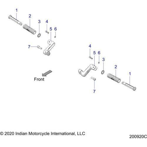 Chassis, Footpeg, Passenger All Options - 2022 Indian Chieftain Premium Schematic-21461 OEM Schematic