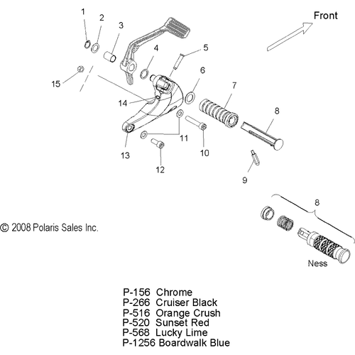 Chassis, Footpeg, R.H. - 2009 Victory Jackpot/Ness Jackpot All Options - V09Xb36/Xc36 Schematic 4300 OEM Schematic