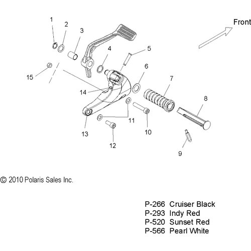 Chassis, Footpeg, R.H. - 2011 Victory Jackpot All Options - V11Xb36 Schematic 3620 OEM Schematic
