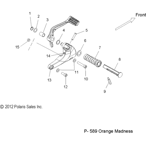 Chassis, Footpeg, R.H. - 2013 Victory Jackpot All Options - V13Xb36 Schematic 2761 OEM Schematic