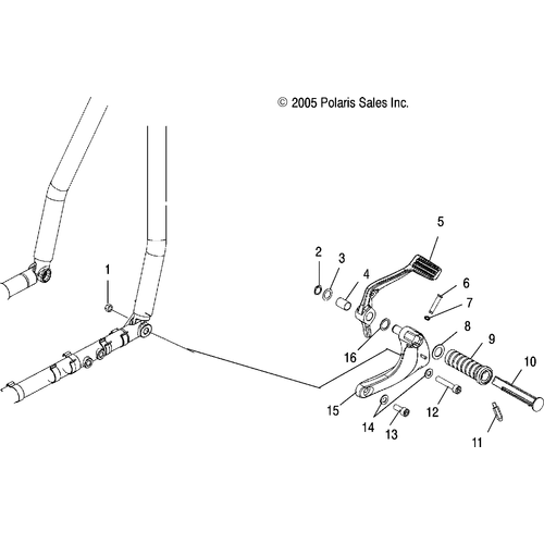 Chassis, Footpeg, R.H./Brake - 2006 Victory Vegas Jackpot All Options - V06Xb26 Schematic 5152 OEM Schematic