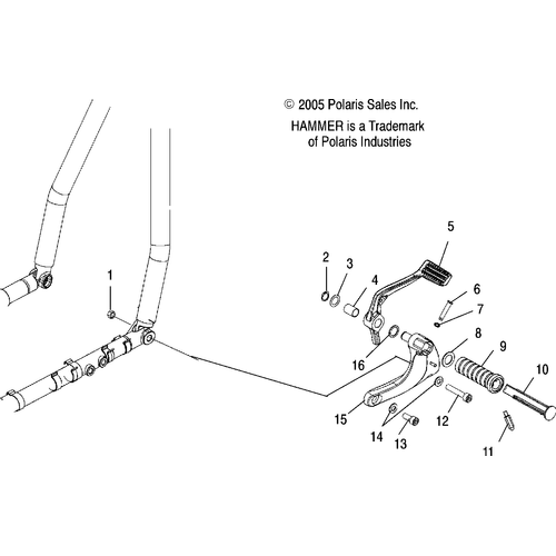 Chassis, Footpeg, R.H./Brake - 2006 Victory Victory Hammer All Options - V06Hb26 Schematic 5203 OEM Schematic