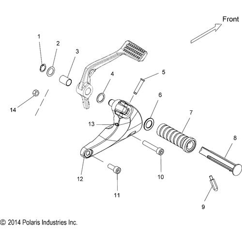 Chassis, Footpeg, Rh - 2016 Victory High Ball All Options Schematic 861 OEM Schematic