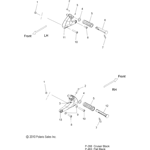 Chassis, Footpegs - 2011 Victory Hammer All Options - V11Ha36/Hb36/Hs36 Schematic 3564 OEM Schematic