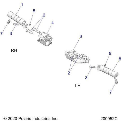Chassis, Footpegs All Options - 2022 Indian Scout Bobber/Bobber TwentyMt Schematic-20551 OEM Schematic