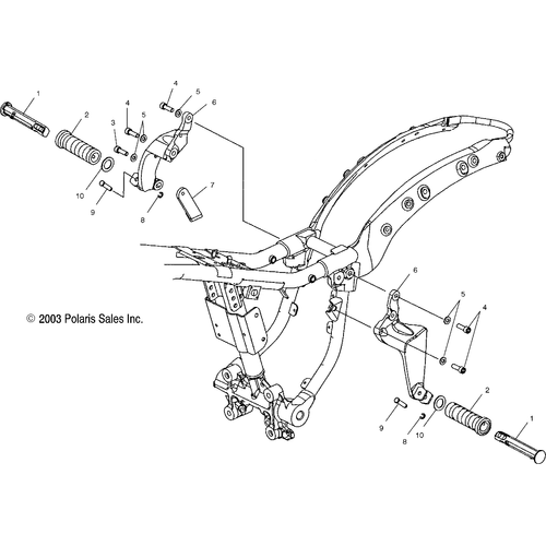 Chassis, Footpegs, Passenger - 2004 Victory Victory Vegas All Options - V04Gb16/Nc16 Schematic 5613 OEM Schematic