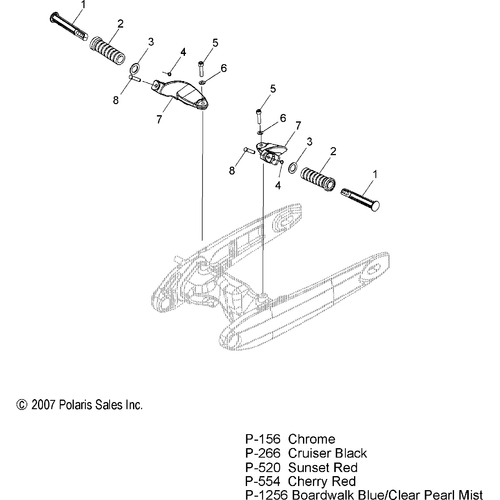 Chassis, Footpegs, Passenger - 2008 Victory Jackpot All Options - V08Bc26/Xb26 Schematic 4610 OEM Schematic