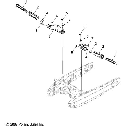 Chassis, Footpegs, Passenger - 2009 Victory Hammer/Hammer Sport All Options - V09Hb36/Hs36 Schematic 4244 OEM Schematic