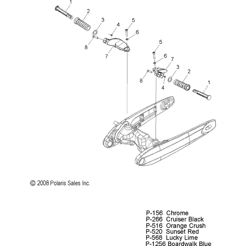Chassis, Footpegs, Passenger - 2009 Victory Jackpot/Ness Jackpot All Options - V09Xb36/Xc36 Schematic 4301 OEM Schematic