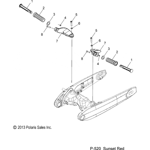Chassis, Footpegs, Passenger - 2014 Victory Jackpot All Options - V14Xb36 Schematic 2215 OEM Schematic