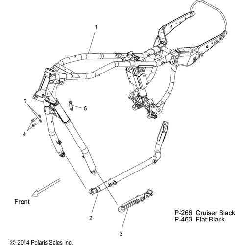 Chassis, Frame - 2010 Victory Hammer/Sport/8 Ball All Options - V10Hb36Dd/Hs36Dc/Bb26Da Schematic 3937 OEM Schematic