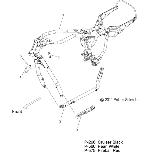 Chassis, Frame - 2012 Victory Jackpot All Options - V12Xb36 Schematic 3252 OEM Schematic