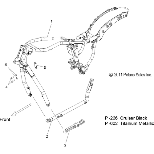 Chassis, Frame - 2012 Victory Vegas/8 Ball/Zness All Options - V12Gb36/Ga36/Zb36 Schematic 3364 OEM Schematic