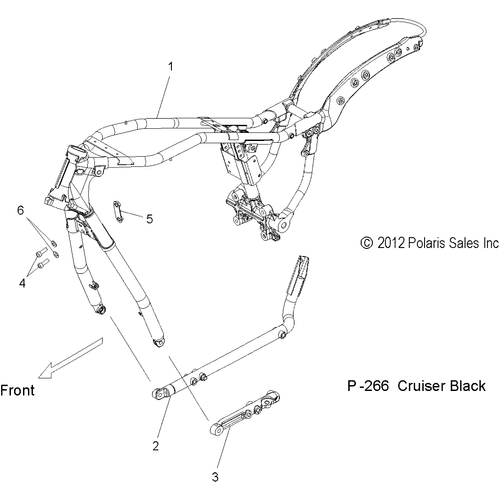 Chassis, Frame - 2013 Victory Vegas 8-Ball All Options - V13Ga36 Schematic 2875 OEM Schematic