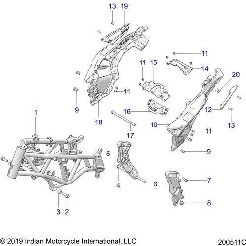 Chassis, Frame - 2020 Indian Ftr 1200 Schematic-24550 OEM Schematic