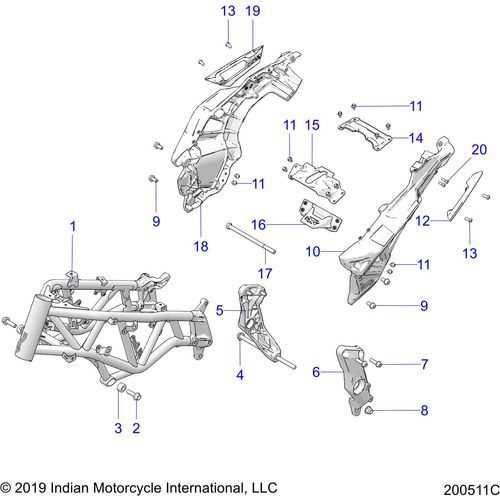 Chassis, Frame - 2022 Indian Ftr 1200 Schematic-21216 OEM Schematic