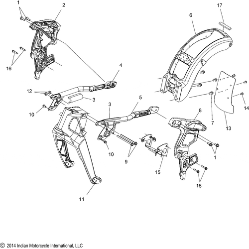Chassis, Frame All Options - 2016 Indian Scout Schematic-27798 OEM Schematic