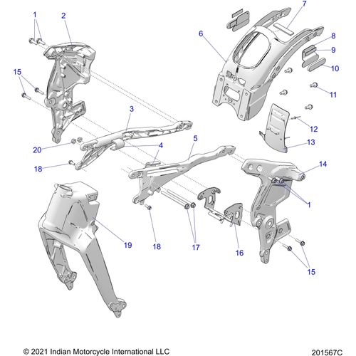 Chassis, Frame All Options - 2022 Indian Scout Rogue Schematic-20462 OEM Schematic