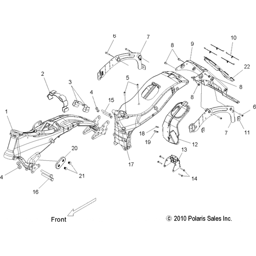 Chassis, Frame Asm. - 2012 Victory Cross Roads All Options - V12Bw36/Ew36 Schematic 3080 OEM Schematic