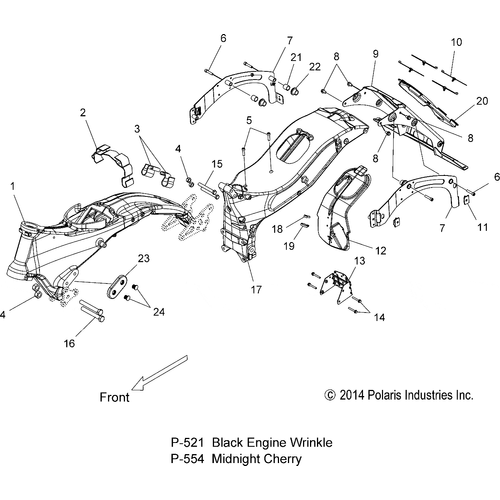 Chassis, Frame Asm. - 2015 Victory Magnum/Magnum X-1 All Options - V15Uw/Yw/Zw36 Schematic 1656 OEM Schematic