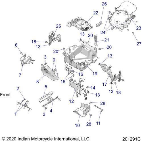 Chassis, Frame Brkts. All Options - 2022 Indian Super Chief 111 Schematic-20066 OEM Schematic