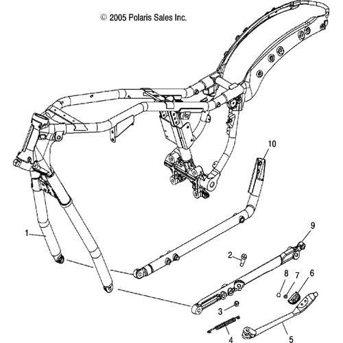 Chassis, Frame, Main - 2006 Victory Ca Kingpin All Options - V06Cb26 Schematic 5053 OEM Schematic
