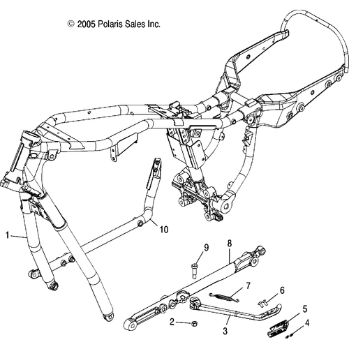 Chassis, Frame, Main - 2006 Victory Victory Hammer All Options - V06Hb26 Schematic 5205 OEM Schematic