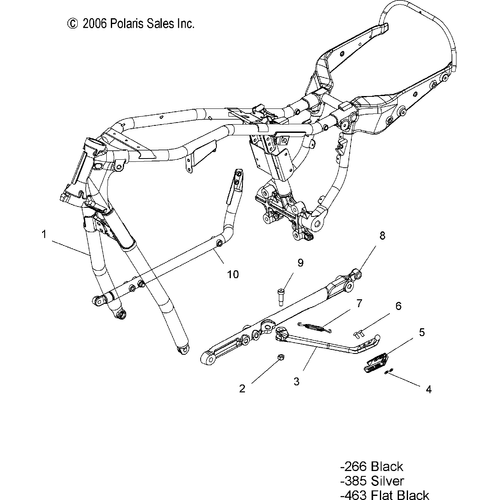 Chassis, Frame, Main - 2007 Victory Hammer All Options - V07Hb26/Hs26 Schematic 4851 OEM Schematic