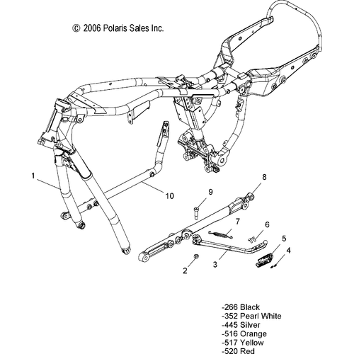 Chassis, Frame, Main - 2007 Victory Jackpot/Ness All Options - V07Xb26/Bc26 Schematic 4901 OEM Schematic