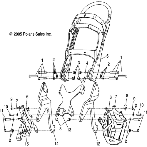 Chassis, Frame, Sub - 2006 Victory Ca Touring Cruiser All Options - V06Tb16 Schematic 5105 OEM Schematic