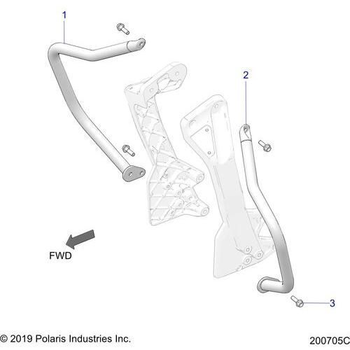 Chassis, Highway Bar All Options - 2022 Indian Challenger Elite Schematic-22077 OEM Schematic