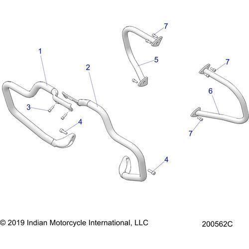 Chassis, Highway Bar/Tip Over Bar All Options - 2020 Indian Springfield Limited Schematic-23851 OEM Schematic