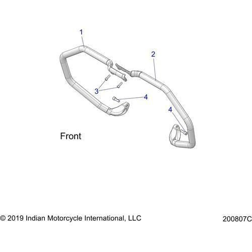 Chassis, Highway Bar/Tip Over Bar All Options - 2022 Indian Roadmaster Premium Schematic-20746 OEM Schematic