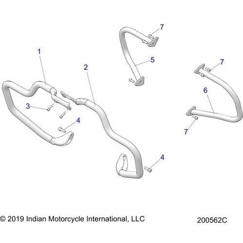 Chassis, Highway Bar/Tip Over Bar All Options - 2022 Indian Springfield 116 Schematic-20235 OEM Schematic
