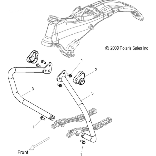 Chassis, Highway Bar, Tube - 2010 Victory Cross Country/Cross Roads All Options - V10Db36Da/Eb36Da Schematic 3878 OEM Schematic