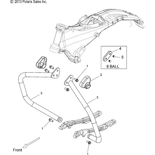 Chassis, Highway Bar, Tube - 2014 Victory Cross Country/Touring/15Th Anniversary All Options - V14Da/Db/Dw/Tw/Zw36 Schematic 1975 OEM Schematic