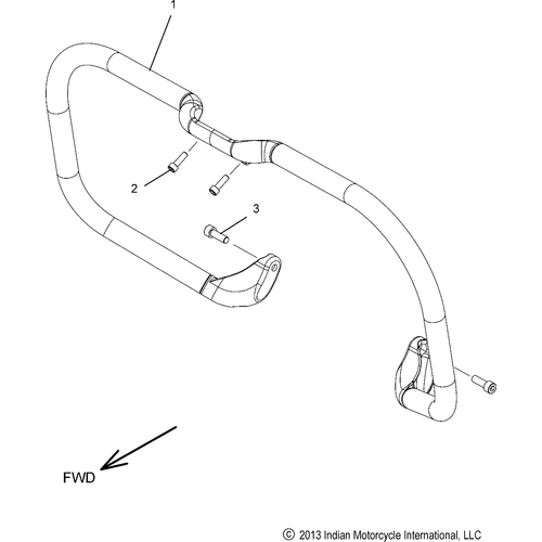 Chassis, Highway Bar, Tube All Options - 2015 Indian Chief Classic/Chief Vintage Schematic-28212 OEM Schematic