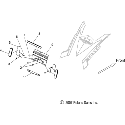 Chassis, License Plate Bracket - 2008 Victory Vision All Options - V08Sb36/Sd36 Schematic 4797 OEM Schematic