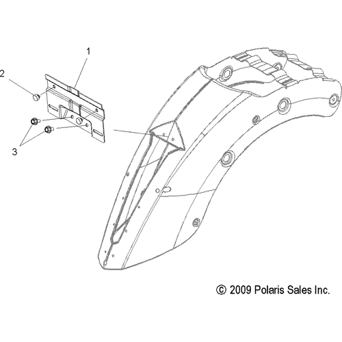 Chassis License Plate Mounting - 2014 Victory Cross Roads 8-Ball/Cross Roads Classic All Options - V14Ba36/Bw36 Schematic 2039 OEM Schematic