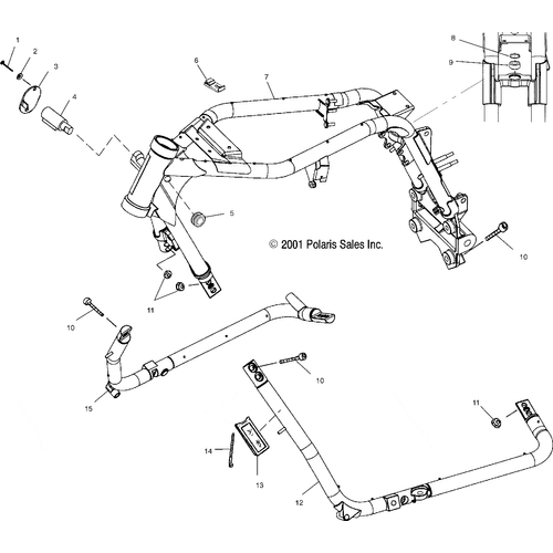 Chassis, Main Frame - 1999 Victory Standard Cruiser - V99Cb15Dbz Schematic 8509 OEM Schematic