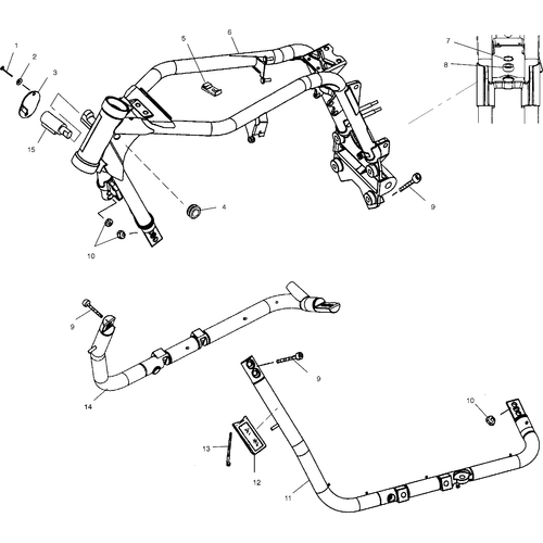 Chassis, Main Frame - 2000 Victory Sport Cruiser - V00Cs15Dc Schematic 8008 OEM Schematic