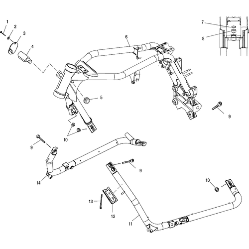 Chassis, Main Frame - 2000 Victory Standard Cruiser - V00Cb15Le Schematic 8383 OEM Schematic