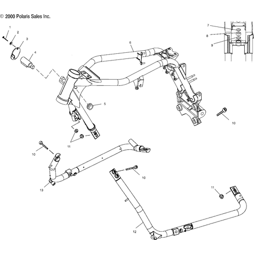 Chassis, Main Frame - 2001 Victory Standard Cruiser - V01Cb15Ug Schematic 7432 OEM Schematic