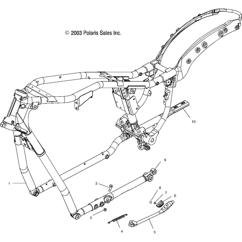 Chassis, Main Frame - 2005 Victory Vegas - V05Ab16/Ec16/Gb16 Schematic 5458 OEM Schematic