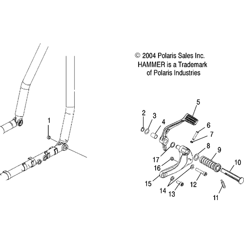Chassis, R.H. Footpeg/Brake - 2005 Victory Victory Hammer All Options - V05Hb26 Schematic 5410 OEM Schematic