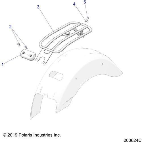 Chassis, Rear Rack N20mse00 All Options - 2020 Indian Scout 1200/Anniversary Schematic-24144 OEM Schematic